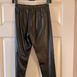 Leather black leggings